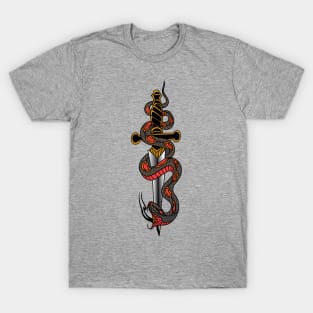 American Traditional Snake and Sword T-Shirt